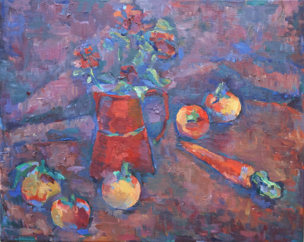 50 tinten rood, november 2025, Kunstseminaar, Atelier, 40x50 cm, Olieverf, Artislique