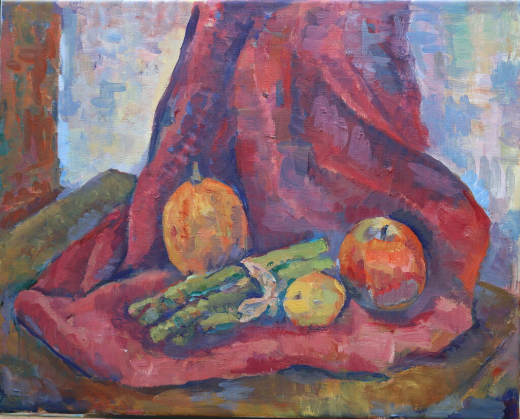 Asperges en de Ruimte, november 2025, Kunstseminaar, Atelier, 40x50 cm, Olieverf, Artislique
