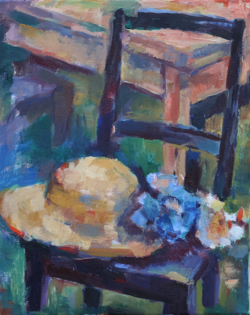 De Hoed en de Lijn, januari 2025, Kunstseminaar, Atelier, 24x30 cm, Olieverf, Artislique