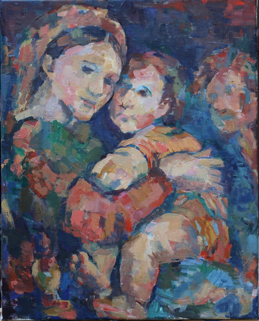 Moederschap, januari 2025, Kunstseminaar, Atelier, 40x50 cm, Olieverf, Artislique