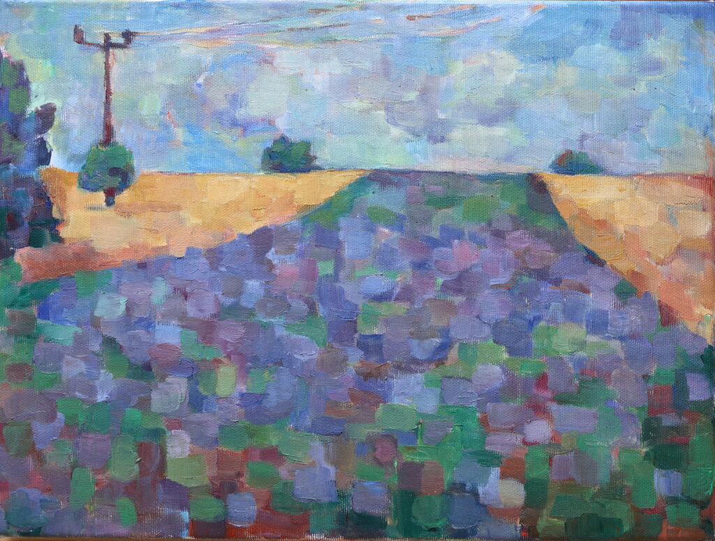 Lavendelveld, Vrijbuiters, 30x40 cm, Olieverf, Artislique