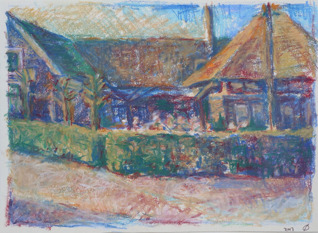 Met de zon in de hooiberg, juni 2017, Vrijbuiters, t Woudt, 25x35 cm, Softpastel, Artislique