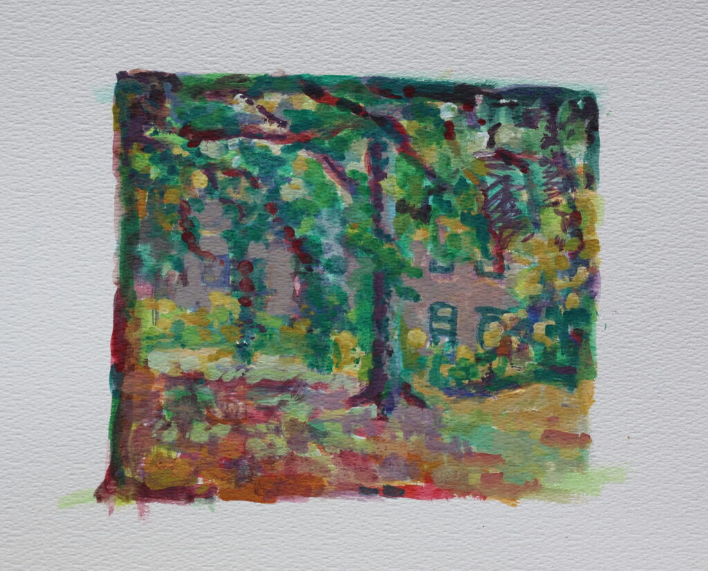 Park Overvoorde, juli 2026, Vrijbuiters, Park Overvoorde Rijswijk, 20x30 cm, Gouache, Artislique