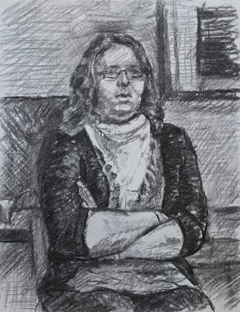 Portret, 25x32 cm, Houtskool, Artislique
